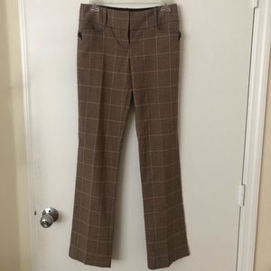 The Limited brown tan houndstooth plaid pants
